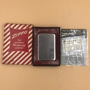 ジッポー ZIPPO ライター スチール製 1951年～1953年製 ブラッシュフィニッシュ R無しキャンディーボックス インストラクション