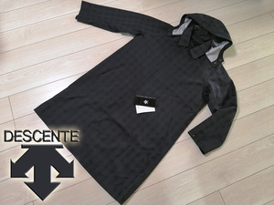 新品 デサント ポーズ DESCENTE PAUSE チェック柄 3シーズン対応 ステンカラーコート メンズ S NVY 定価64,900円 発熱保温ダウンベスト付き