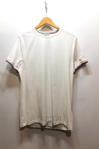 経堂) MONCLER モンクレール MAGLIA T-SHIRT 半袖Tシャツ メンズ　サイズL トリコロール袖 国内正規