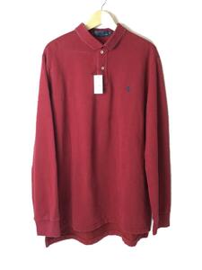 POLO RALPH LAUREN◆スウェット/XL/コットン/RED/裏起毛/襟付き