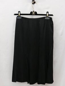 【中古美品】CHANEL シャネル 06P マーメイドスカート ココマーク サイズ34 シルク 100％ ブラック 膝丈 ウエスト62cm レディース【漂亮】