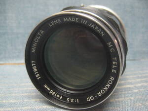 ジャンク扱い MINOLTA ミノルタ MC TELE ROKKOR-QD 135/3.5 現状渡し