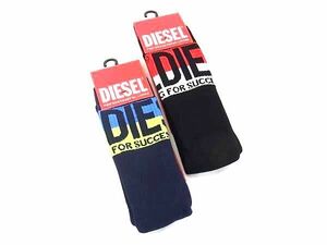 ■新品■未使用■ DIESEL ディーゼル コットン×ナイロン×ポリエステル×分類外繊維×ポリウレタン 靴下 サイズM 2点セット DG0211