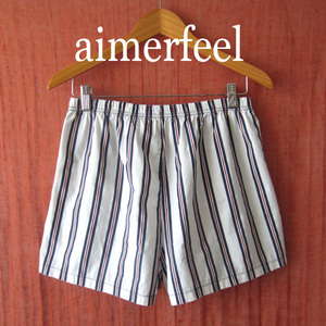 美品　aimerfeel／エメフィール★　ストライプ　ショートパンツ　ルームウエア