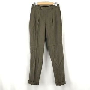 エーボンハウス/Avon house EXE-2★ウール100％/裏地キュプラ/ツータックパンツ【W-73/股下76cm/茶】japan/Vintage/Pants/Trousers◆BH31