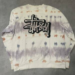 STUSSY ステューシー　タイダイ　グラデーション　トレーナー スウェット ショーンフォント　両面プリント　ビッグプリント　Mサイズ