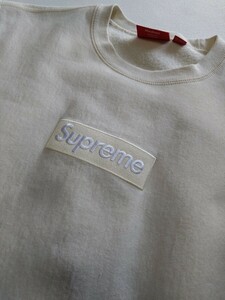 【Ｍ】Supreme 18AW Box Logo Crewneck ボックスロゴ クルーネック スウェット トレーナー アイボリー