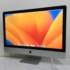 ☆【美品 27インチ】Apple iMac (Retina 5K, 27-inch, 2017) A1419『Core i5(7500)3.4GHz/RAM:16GB/SSD:1TB』Ventura 動作品