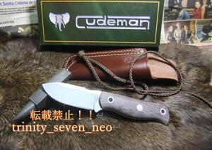 CUDEMAN　Sanabria Ⅱ「バナジウムモリブデン鋼」刃渡り70ｍｍ。25度本刃付済「天然石３種使用」　新品