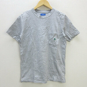 G■ビームス/BEAMS Tシャツ/コットン【M】灰/men