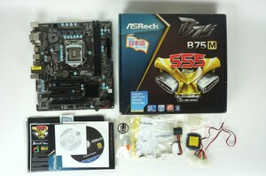 ASROCK　B75 M　555　インテル　LGA1155　マザーボード 　箱付き　ジャンク