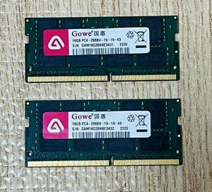 [送料無料] ノートPC用メモリ PC-4 21300 32GB(16GBx2) DDR4-2666 SODIMM
