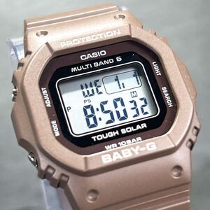 超美品 CASIO カシオ BABY-G ベビージー スリムスクエア BGD-5650-5JF マットブラウン 腕時計 電波ソーラー デジタル 動作確認済み