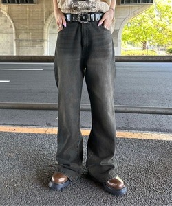 「sedacle」 加工デニムパンツ SMALL グレー メンズ