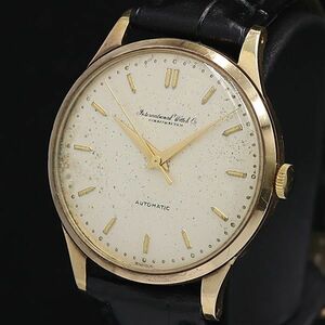 1円 IWC AT/自動巻 シャフハウゼン ラウンド シルバー文字盤 メンズ腕時計 18ｋ/750/35.1ｇ 4079900 6OKT INU