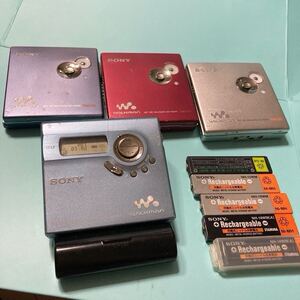 sony mz-ne810 net mz-n920MDセットWALKMAN ソニー故障中古ジャンク品ノークレーム対応メンテ要になります。キズ凹みあり