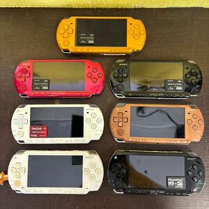 SONY ソニー PlayStation Portable 本体 まとめて 7台 PSP3000 / PSP2000 / PSP1000 プレイステーションポータブル SDカード5枚付