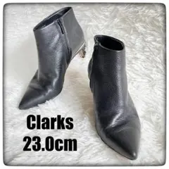 clarks クラークス ショートブーツ サイドジップ size23.0cm