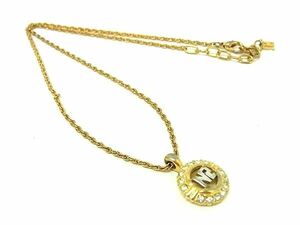 ■美品■ NINA RICCI ニナリッチ ラインストーン ネックレス アクセサリー レディース ゴールド系 DD7312