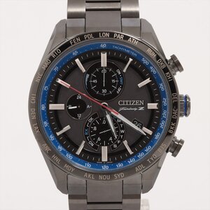 ■ 1円 ～ 正規 中古 美品 定価16.5万■ シチズン CITIZEN ■ アテッサ フェアレディZ AT8185-97E ■箱保 青 ブルー ブラック チタン H804