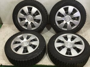 8分山 ダンロップ WINTERMAXX WM02 175/65R14 82Q 2023年 マツダ純正スチール 14x5.5J 4H 100 ハブ径54ｍｍ 4本 スタッドレスタイヤ　