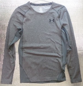 ▼UNDER ARMOUR UA COLDGEAR コールドギア コンプレッション ロングタイツ&シャツ 上下セット グレー系 LG