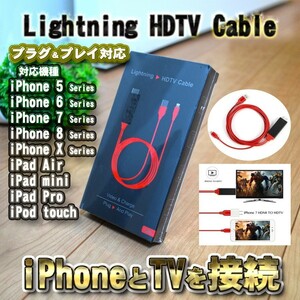 iPhone iPad HDMI 変換アダプタ 高解像度 ライトニングケーブル 化粧箱入り