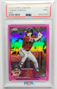 Corbin Carroll 2023 Topps Chrome Pink Refractor PSA 9 RC