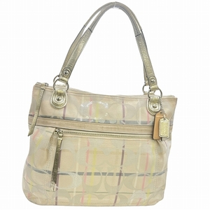 COACH コーチ 19867 POPPY ポピー シグネチャー トートバッグ レディース 【中古】