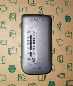 SRF-S80 SONY ソニー 美品 受信確認済 完動品 AM FM ワイドFM ポケットラジオ ライターサイズ 通勤 防災 出張 登山 SRF-S86 姉妹品 000