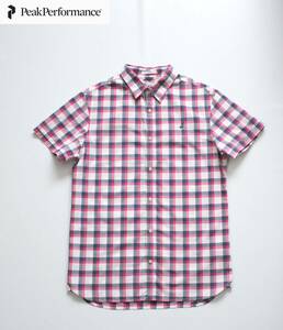 【 PeakPerformance ピークパフォーマンス 】LUKE CH SS SHIRT チェック 半袖シャツ ASIA/M 定価\13,200 コットン アウトドア ピンク