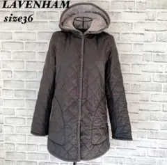 【美品】LAVENHAM ラベンハム　中ボア　キルティングジャケット　36