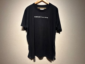 ♪送料無料★sacai × Clot thing★半袖カットソー★Crew Neck Tee★サイドジップ★サカイ × クロット★Tシャツ★AD2018★01865M★黒★M♪