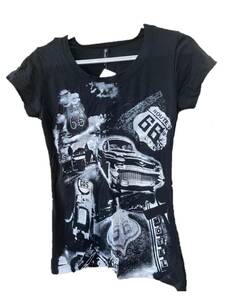 【新品未使用】　ルート６６　Ｔシャツ　アメリカで購入　ＲＯＵＴＥ６６　ロゴ　＄18.99　半そで　タグ付き　Ｔ-11　管理番号【121】