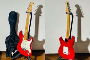 美品 Fender フェンダー ストラトキャスター エレキギター MNシリアル SQUIER SERIES メキシコ製 Mexicoエレキギター 音出し 管(DOM26432