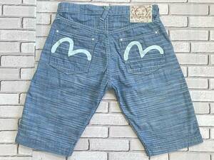 ＵＳＥＤ　エヴィス　EVISU　LOT.7500　ハーフパンツ　ショートパンツ　サイズ３２　YAMANE　日本製