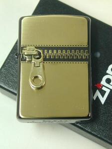 2016年製 Zippo ジッパーZipperメタル（両面）ブラス真鍮古美新品