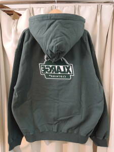 X-LARGE XLARGE エクストララージ BACKSIDE SLANTED OG ZIP HOODED SWEATSHIRT グリーン XLサイズ 人気商品 