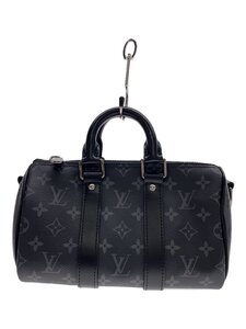 LOUIS VUITTON◆キーポル・バンドリエール25_モノグラム・エクリプス_BLK/PVC/BLK