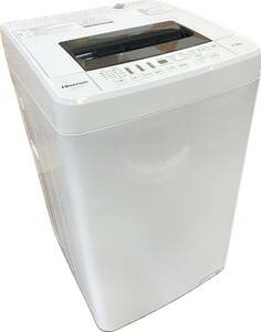 送料無料g30287 Hisense 洗濯機 HW-T45C 4.5㎏ 2017年 一人暮らし ホワイト 家電