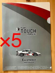 ★【未使用】ポルシェ PORSCHE★クリアファイル 5枚セット TEAM TOUCH PORSCHE レーシング