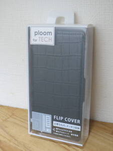 PGA ploom TECH プルームテック フリップカバー ケース クロコダイル調ブラック