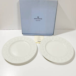 WEDGWOOD FESTIVITY PLATE IVORY ウェッジウッド フェスティビティ プレート 2枚セット アイボリー 27㎝ 外箱付