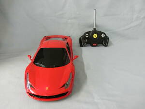 ラジコンカー　RCカー　フェラーリ４５８イタリア　1/18スケール　赤　レッド　リモコン付き　細かな傷あり