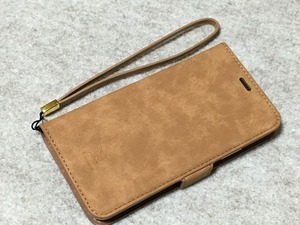 スマホケース iPhone XS/X ブックタイプ Camel