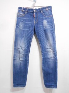 71 送80サ 0824%D08 DSQUARED2 ディースクエアード スケータージーンズ S74LB0715 ルーマニア製 サイズ44 中古品