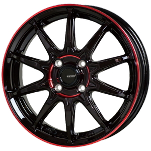 YOKOHAMA BluEarth AE-01F 185/55R16 G.Speed P-05R ブラック+レッドクリア 16インチ 5.5J+50 4H-100 4本セット