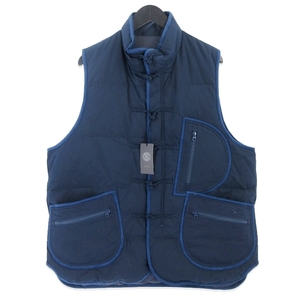 未使用 Porter Classic ポータークラシック 24AW WEATHER CHINESE DOWN VEST PC-026-2987 24AW ウェザー ネイビー 2 タグ付き 20019540