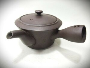 【睦】 紫泥茶壷 急須 萬古焼 礫亭 茶道具 煎茶器 茶器 お茶道具■