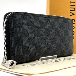 未使用級◆LOUIS VUITTON ルイヴィトン ヴェルティカル ダミエグラフィット 長財布 ジッピーウォレット ラウンドファスナー